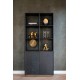 Boekenkast Blackbone brass 2-deuren (Black rustic)