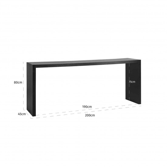 Wandtafel Oakura (Black)