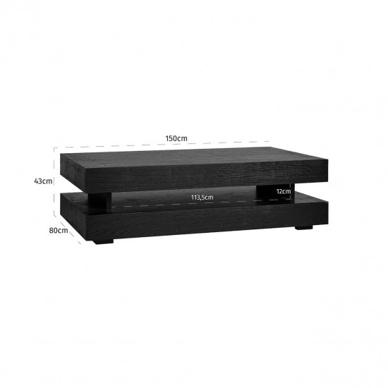 Salontafel Oakura blok H (Black)