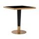 Eettafel Can Roca square black 70x70 (Gold)