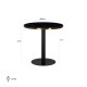 Bistro eettafel Zenza 80Ø (Black)