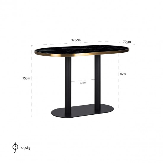 Eettafel Zenza ovaal (Black)