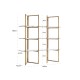 Wandkast Lagrand gold met 3 planken (Gold)