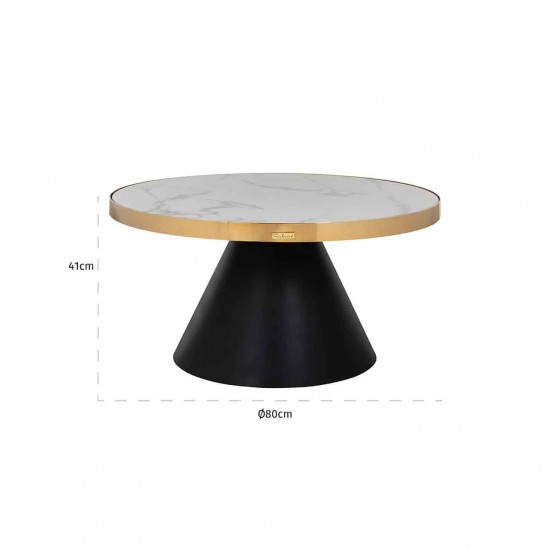 Salontafel Odin 80Ø  (Gold)