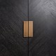 Dressoir Blackbone brass 4-deuren + open vak (Black rustic)