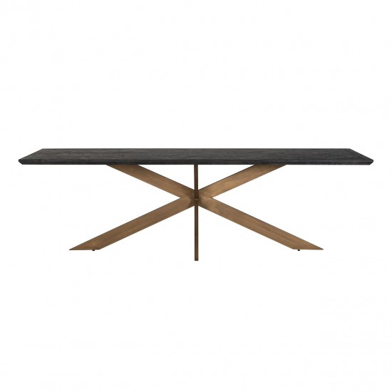 Eettafel Blackbone brass 260 (Black rustic)