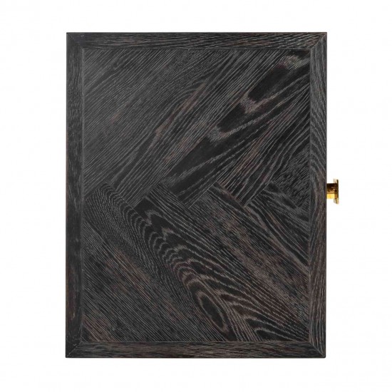 Nachtkastje Blackbone gold 1-lade (Black rustic)