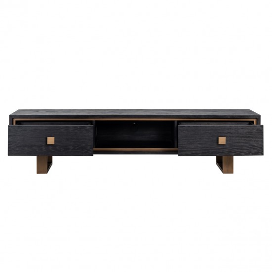 TV-dressoir Hunter 2-laden (Black rustic)