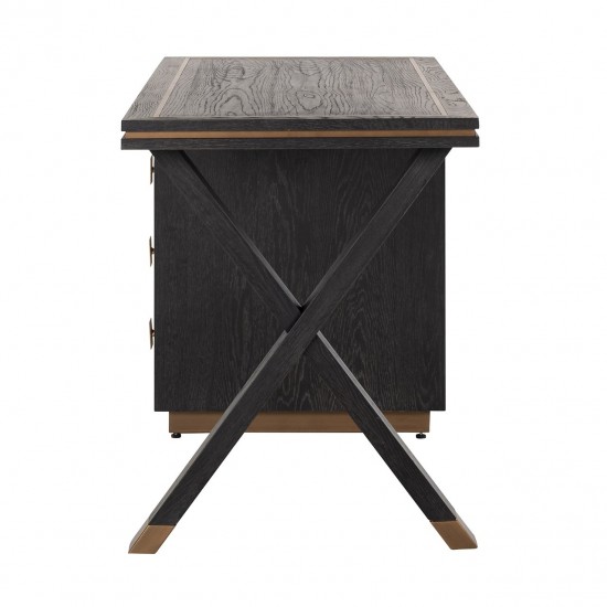 Bureau Hunter 3-laden  (Black rustic)