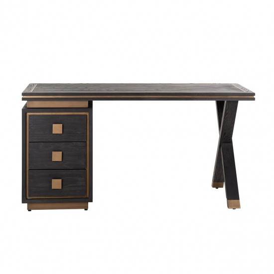 Bureau Hunter 3-laden  (Black rustic)