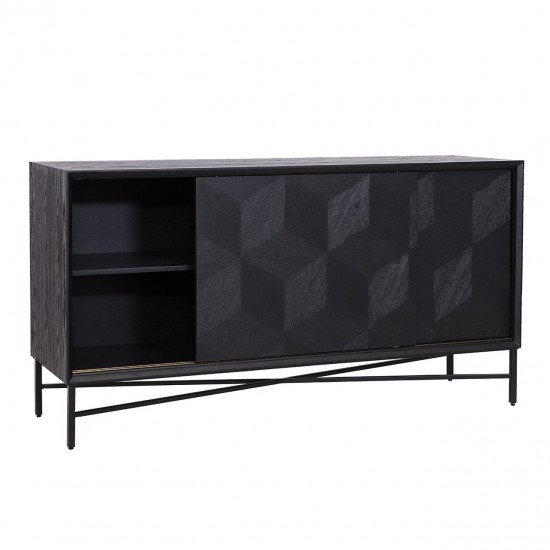 Dressoir Blax 2-schuifdeuren (Black)