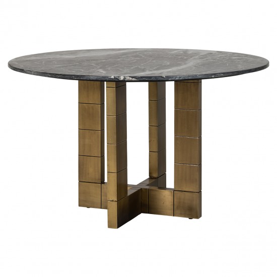 Eettafel Collada 130Ø (Black/gold)