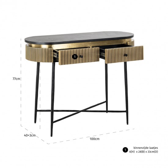 Wandtafel Ironville (Gold)