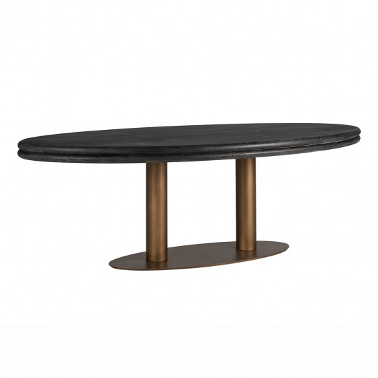 Eettafel Macaron ovaal 235 (Black rustic)