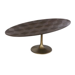 Eettafel Luxor ovaal diamant 230 (Brown)