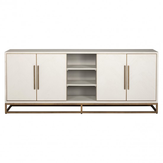 Dressoir Whitebone brass 4-deuren (Verona Grey)