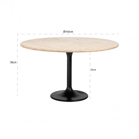 Eettafel Hampton 140Ø