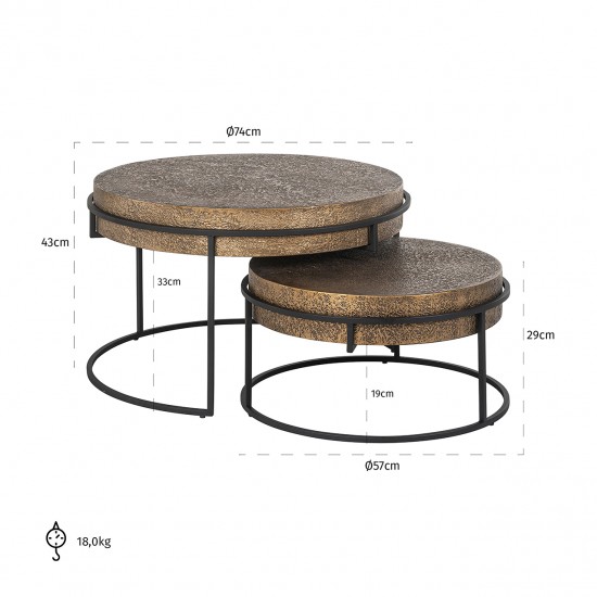 Salontafel Derby set van 2