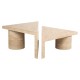 Salontafel set Fictus Travertine faux (Beige)