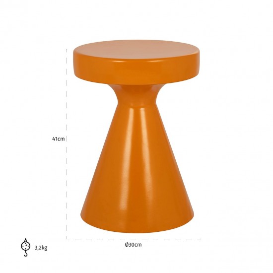 Bijzettafel Kimble oranje klein 30Ø