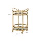 Trolley Hendricks rond goud met glas (Gold)