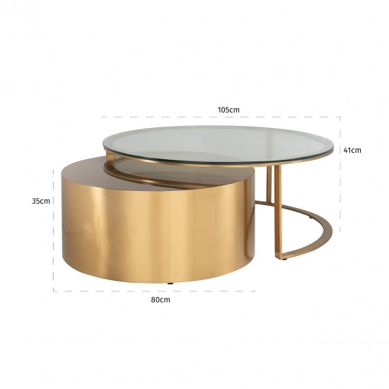 Salontafel Orlan set van 2 (Gold)