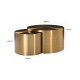 Salontafel Big & Rich set van 2 brushed gold (Brushed Gold)