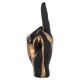 Deco object hand digitus (Black/gold)