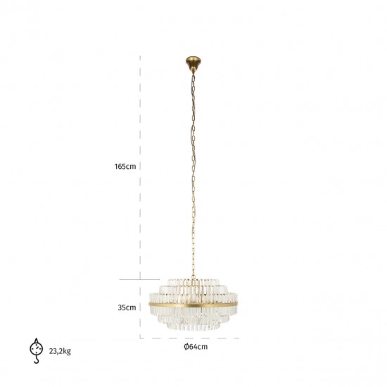 Hanglamp Desire medium (Brushed Gold)