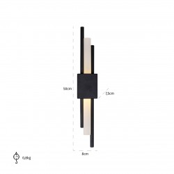 Wandlamp Mylas zwart (Black)