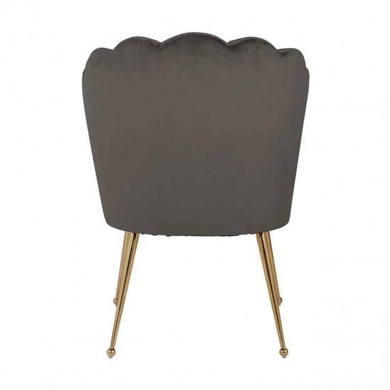 Stoel Pippa stone velvet / gold (Quartz Stone 101)