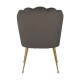 Stoel Pippa stone velvet / gold (Quartz Stone 101)