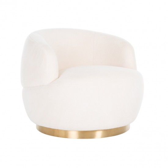 Draaifauteuil Teddy white furry (Himalaya 900 white furry)