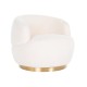 Draaifauteuil Teddy white furry (Himalaya 900 white furry)