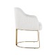 Stoel Hadley white bouclé / brushed gold fire retardant (FR-Copenhagen 900 Bouclé White)