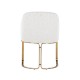 Stoel Hadley white bouclé / brushed gold fire retardant (FR-Copenhagen 900 Bouclé White)