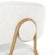 Counterstoel Xenia white bouclé / brushed gold (Copenhagen 900 Bouclé White)