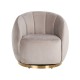 Draaifauteuil Jago khaki velvet / brushed gold (Quartz Khaki 903)