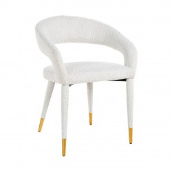 Stoel Gia white bouclé fire retardant (FR-Copenhagen 900 Bouclé White)