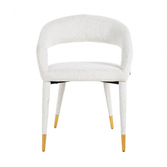 Stoel Gia white bouclé fire retardant (FR-Copenhagen 900 Bouclé White)