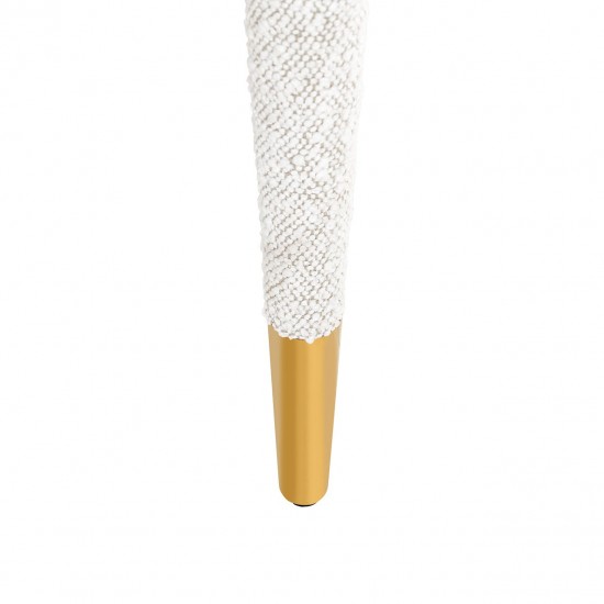 Stoel Gia white bouclé fire retardant (FR-Copenhagen 900 Bouclé White)