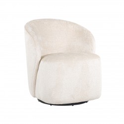 Draaifauteuil Sofia white chenille (Bergen 900 white chenille)