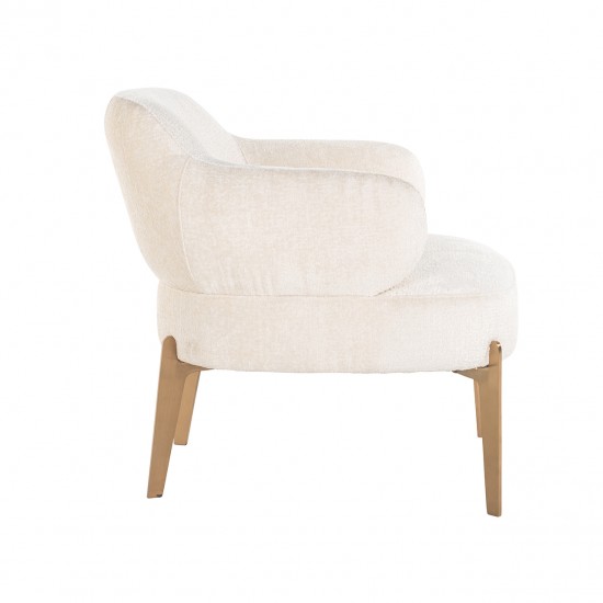 Fauteuil Venus white chenille (Bergen 900 white chenille)