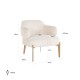 Fauteuil Venus white chenille (Bergen 900 white chenille)