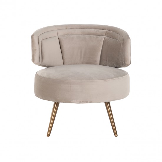 Fauteuil Hazel khaki velvet fire retardant (FR-Quartz 903 Khaki)