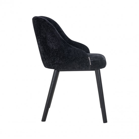 Stoel Twiggy black chenille (Bergen 809 black chenille)