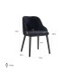 Stoel Twiggy black chenille (Bergen 809 black chenille)