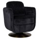 Draaifauteuil Turner black chenille (Bergen 809 black chenille)