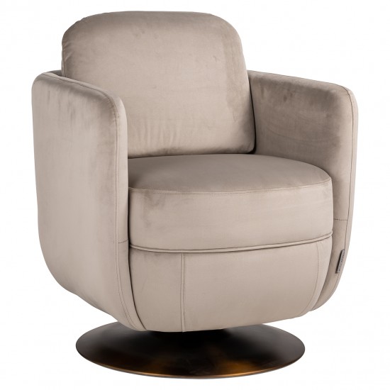 Draaifauteuil Turner khaki velvet fire retardant (FR-Quartz 903 Khaki)