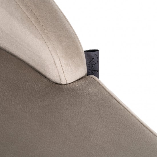 Barstoel Bolton khaki velvet / black fire retardant (FR-Quartz 903 Khaki)